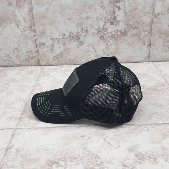 Black Limited Ed Mountain Dew Mesh Outdoor Gear Snapback Trucker Hat Vinyl Patch - Picture 6 of 10